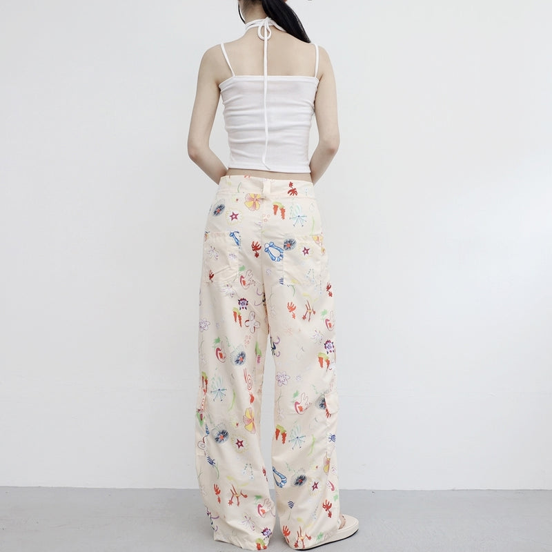 Chio Patterned Wide Pants