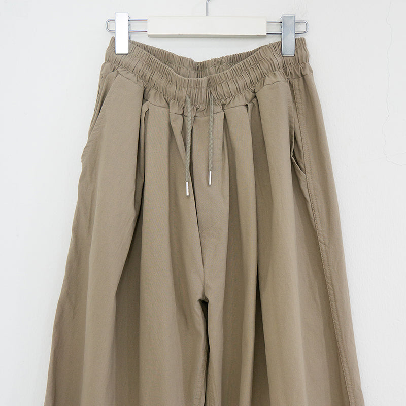 Linen one-tuck pants