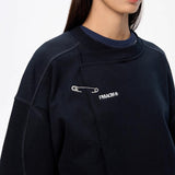 FMACM 24SS Crew Neck Sweatshirt with Pin Embroidery