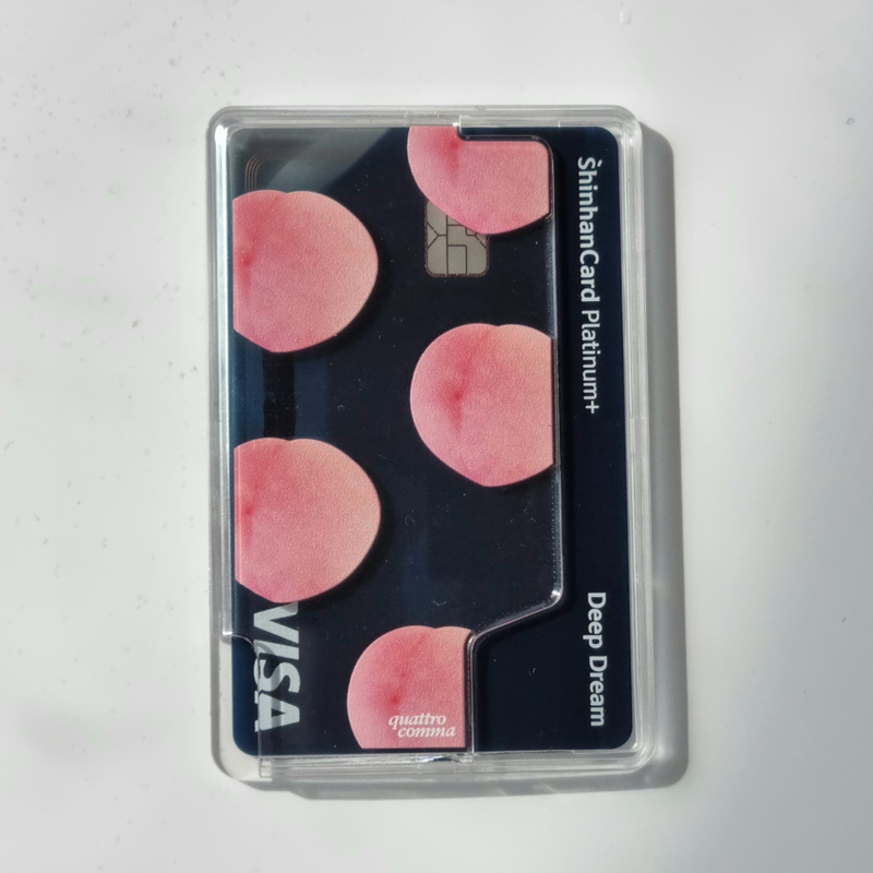 peach MagSafe transparent card wallet 