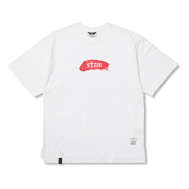 STGM Paint Oversized Short Sleeves T-Shirts Black / White
