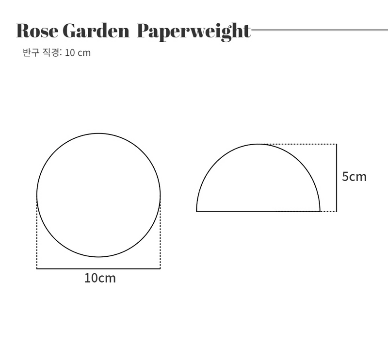Rose garden half ball block