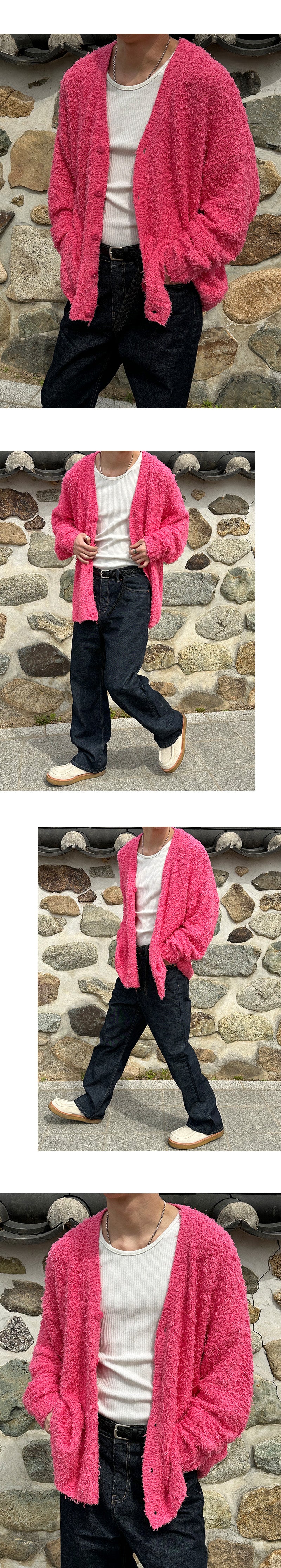 [Unisex] Soft boucle overfit cardigan(3color)