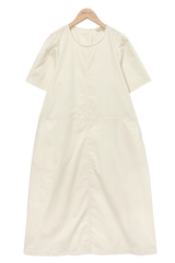 Camp summer nylon short-sleeved resort long dress (4 colors)