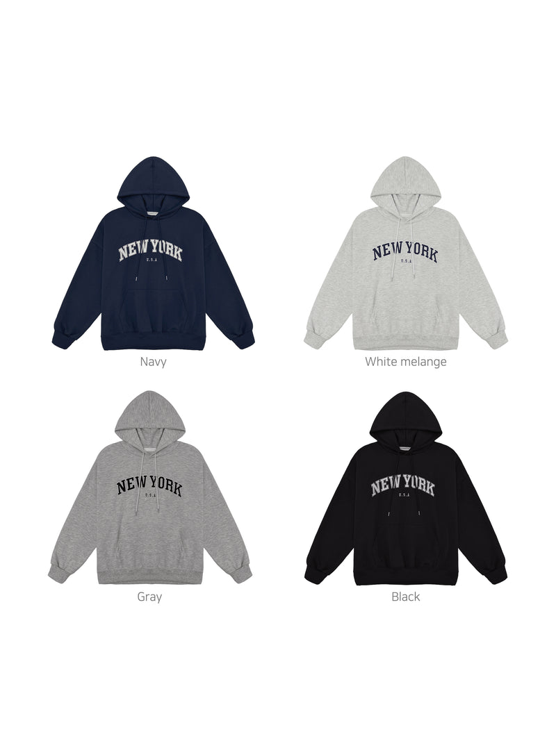 LMN First New York Embroidery Oversized Fit Combined Hoodie (4 colors)