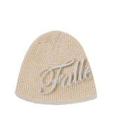 LETTERING KNIT BEANIE IVORY