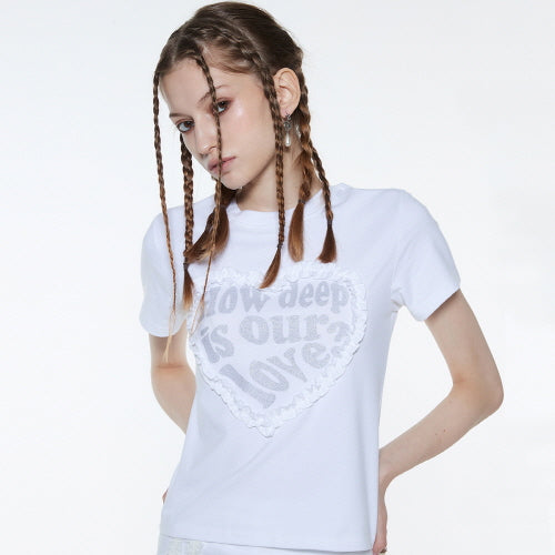 LACE LOVE TEE (WHITE)