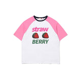 Strawberry Overfit Raglan T-shirt [White]