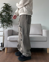 Destroyed vintage denim pants