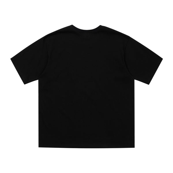 Fade Leaf Print Tshirts Black
