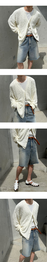 [Unisex] Soft boucle overfit cardigan(3color)