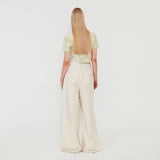 RELAXED WIDE DENIM PANTS (cream)