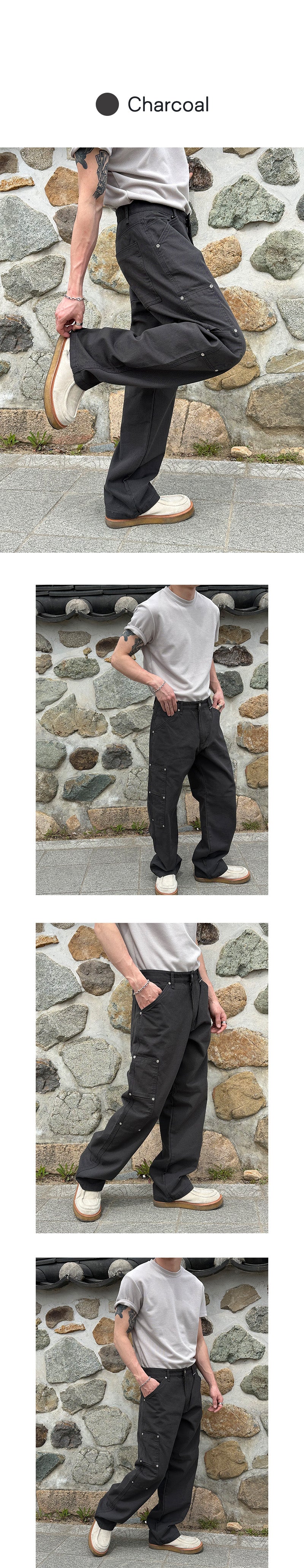 [S/S] Double pocket cotton straight pants(2color)