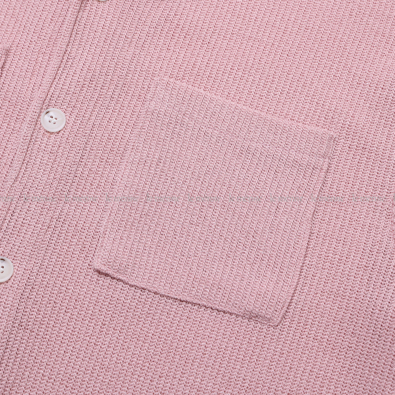 LMN rear neutral two pocket short sleeve cardigan (6 colors)