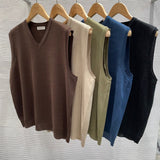 LMN Pure V-Neck Soft Knit Vest (5 colors)