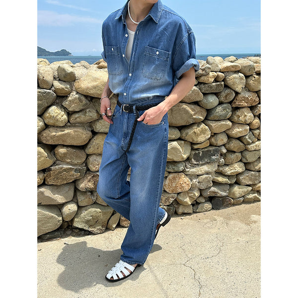 [S/S] Brush washing semi wide pants (3color)