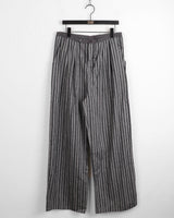Lapek stripe color combination string long wide pants