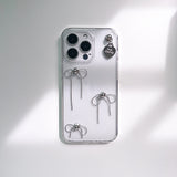 Line silver ribbon jelly hard case (clear)
