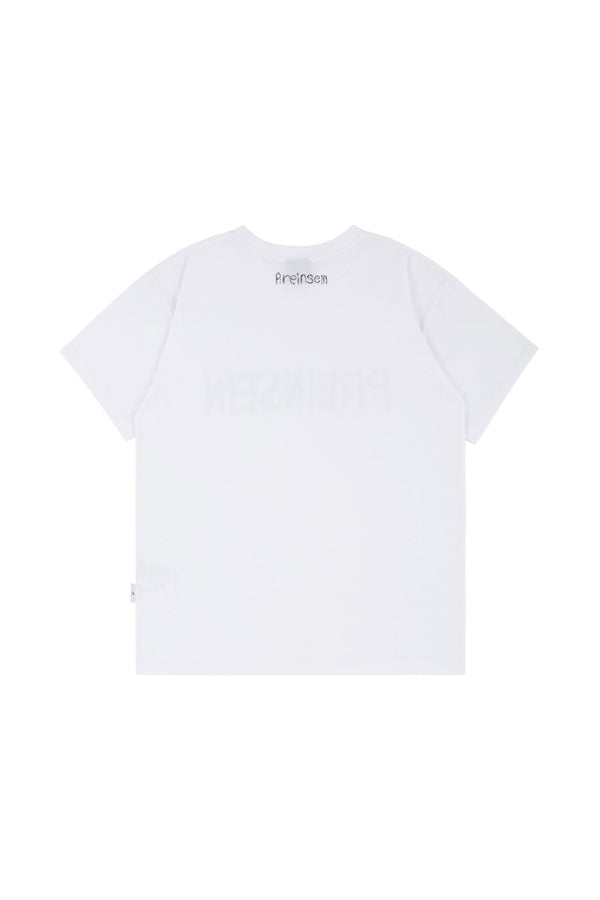 White doodle reinsein short sleeve t-shirts