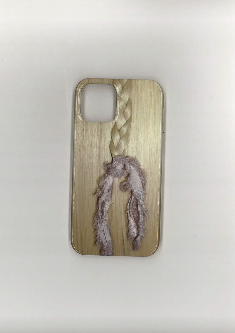 [MADE] blond glossy hard phone case (grunge pink)