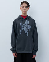MELTING STAR LOGO PIGMENT HOODIE-CHARCOAL