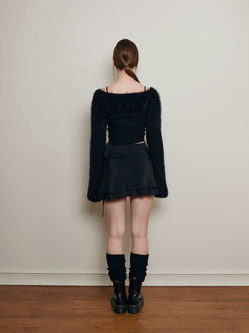 Lara knit bolero set (Black)