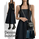 Heidi Denim Bustier Long Dress
