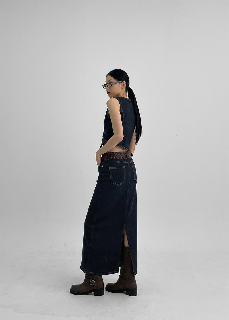 [MADE] Seville SET - Denim Long Skirt