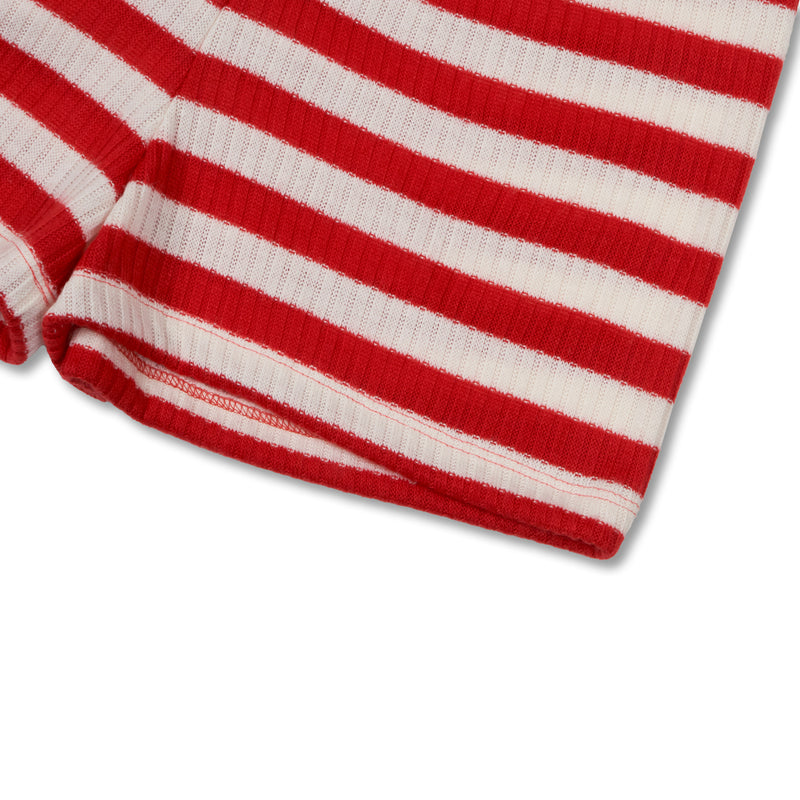 Knit Striped Shorts (Red)