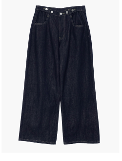 Cleat bezo nonfade natural fabric wide summer denim pants