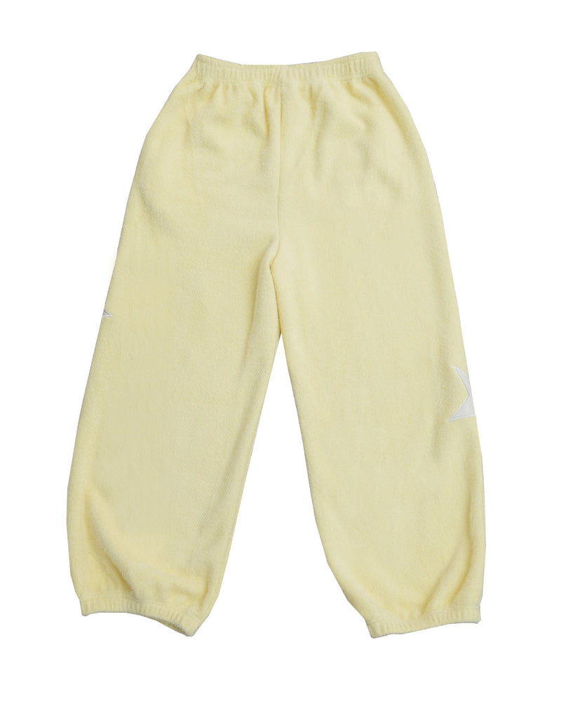 STAR patched pants / lemon
