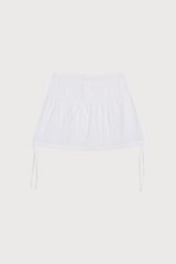 Cotton Ballon Mini Skirt Ivory