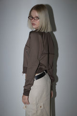 SPORTY TRACK JACKET BROWN