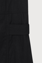 Line Sleeveless  Mini Dress Black