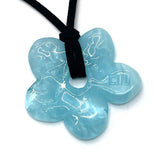 Acrylic Flower Necklace [Blue]
