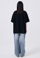 OGロゴオーバーフィットTシャツ - BLACK
