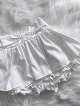 white ribbon skirt