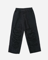 Vintage cut-off black denim pants
