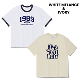 【SET】OUR 1989 Cool Cotton Ringer Short Sleeves (SRSSTD-0004)（WHITE MELANGE）+ILLUSION Cool Cotton Overfit Short Sleeves(SISSTD-0072)
