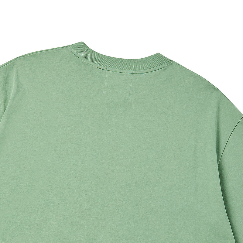 [COLLECTION LINE] オールハンドメイドアートワーク1/2Tシャツ　グリーン