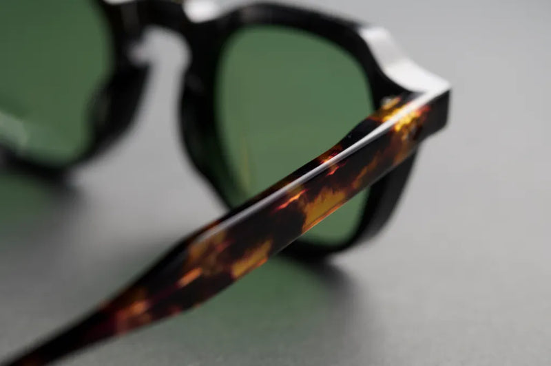 Vatic Vintage Optical Soto Demi/Black 8mm Thick-cut acetate frame glasses