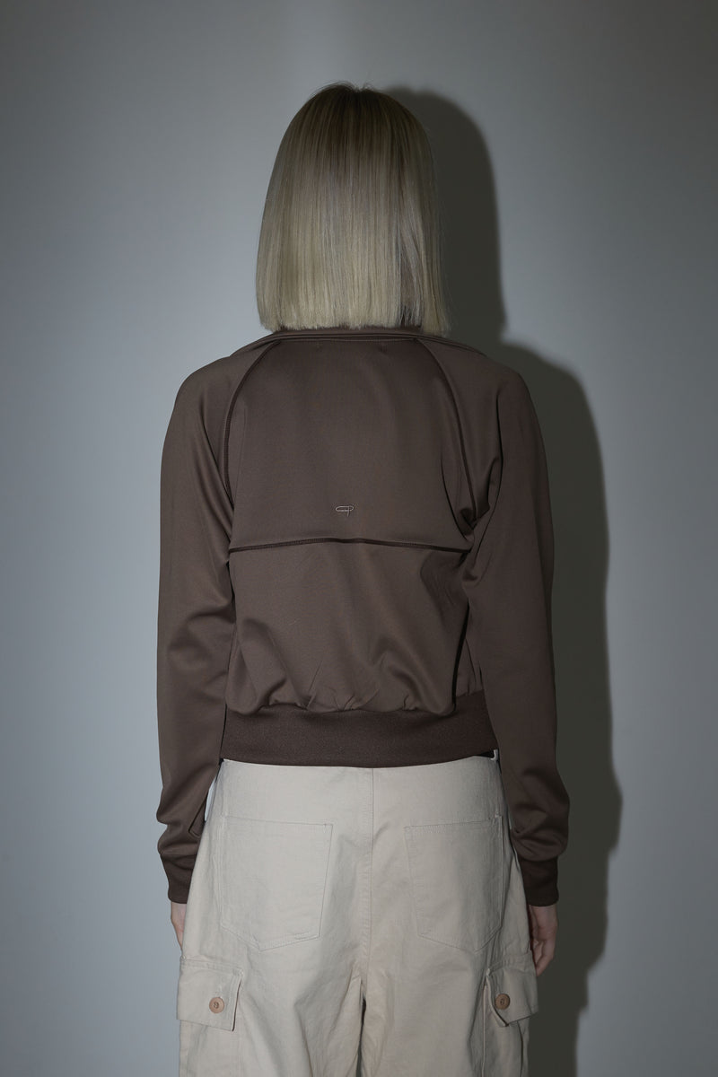 SPORTY TRACK JACKET BROWN