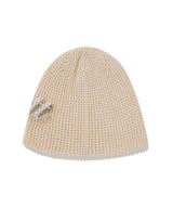 LETTERING KNIT BEANIE IVORY