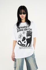 キッチ キャット グラフィック オーバーフィット Tシャツ / Kitchee Cat Graphic Oversized Fit T-Shirt