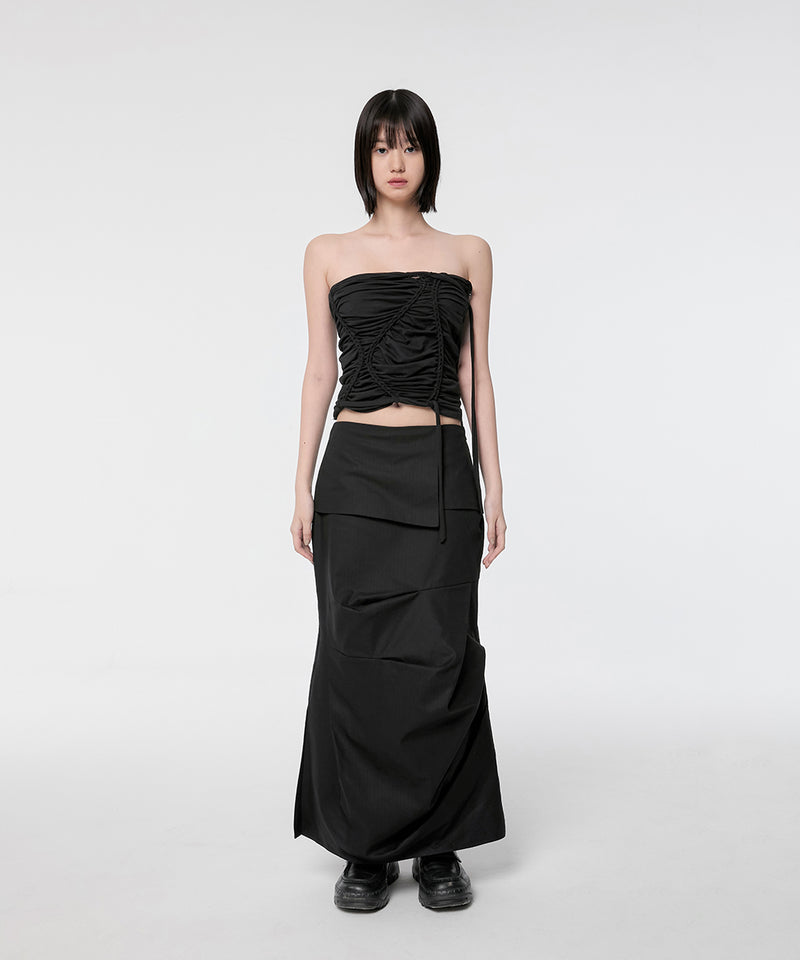 Handmade Twisted Skirt (FL-236_Black)