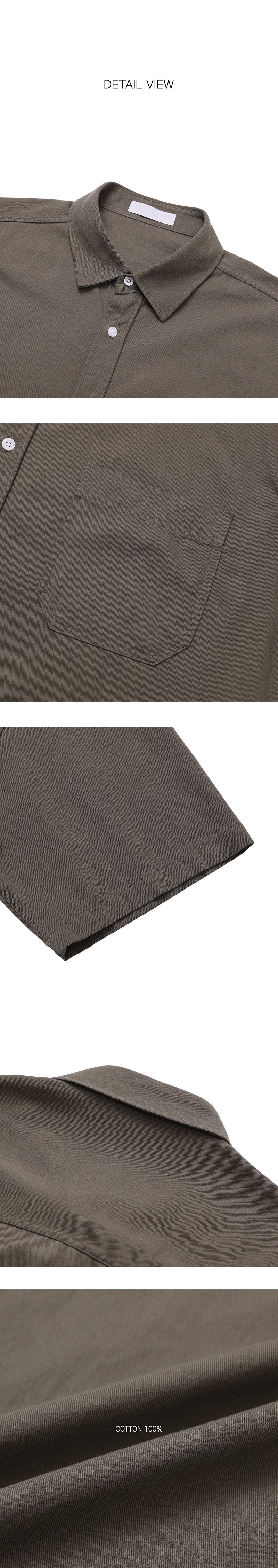 [SET UP가능] Washed cotton half shirts(6color)