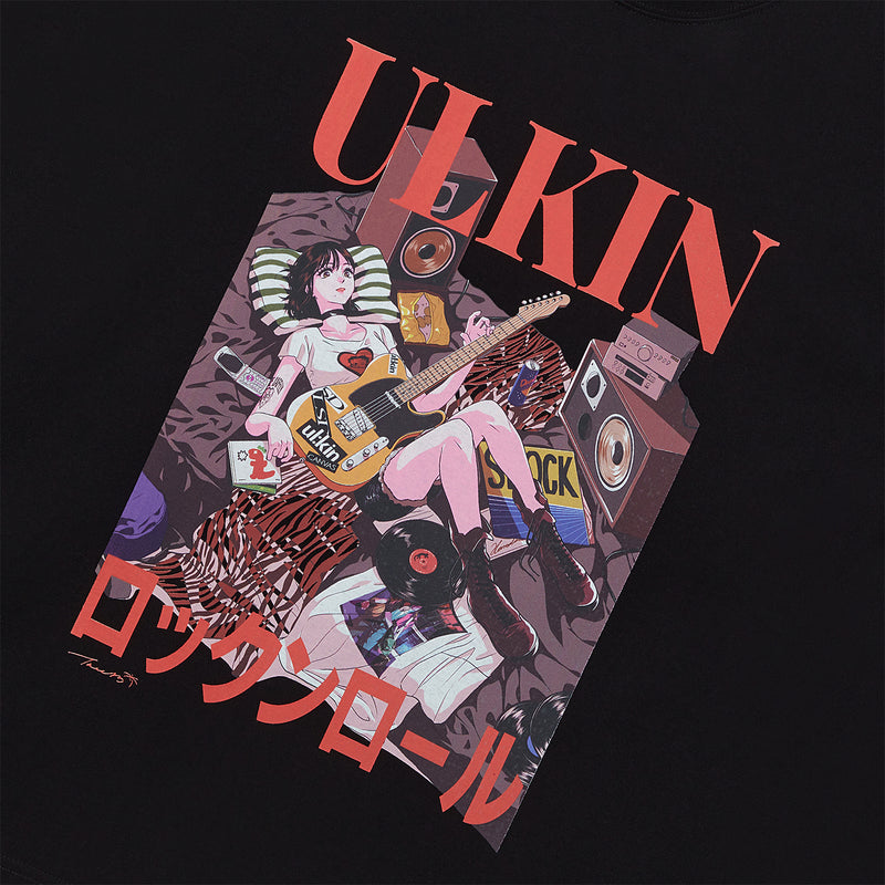 [ULKIN X Tree 13] Artist T-shirt_Rock N Roll_Black