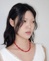 Bold various coral necklace