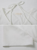 Slim Fit Halter Neck Short Sleeve T-shirt (5color)