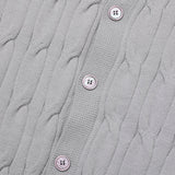 LMN Ribetu Viscose Twisted Collar Knit Cardigan (5 colors)